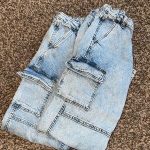 LOT OF TWO(2) ART CLASS GIRLS SIZE 10 WIDE LEG CARGO POCKET DENIM JEANS